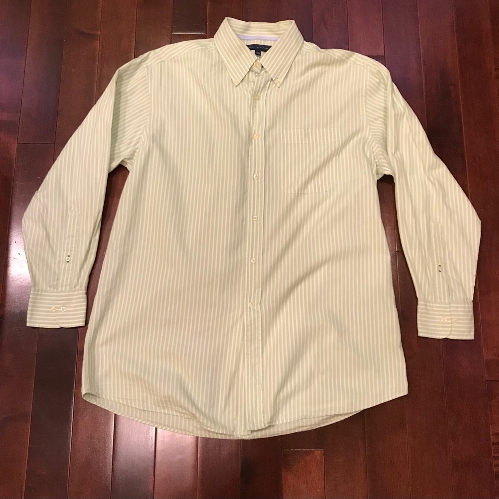 Tommy Hilfiger Striped Oxford Green Button Down
